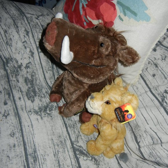 Disney The Lion King Movie Talking Pumbaa & Simba Plush  Pumba Sound Live - Picture 2 of 4
